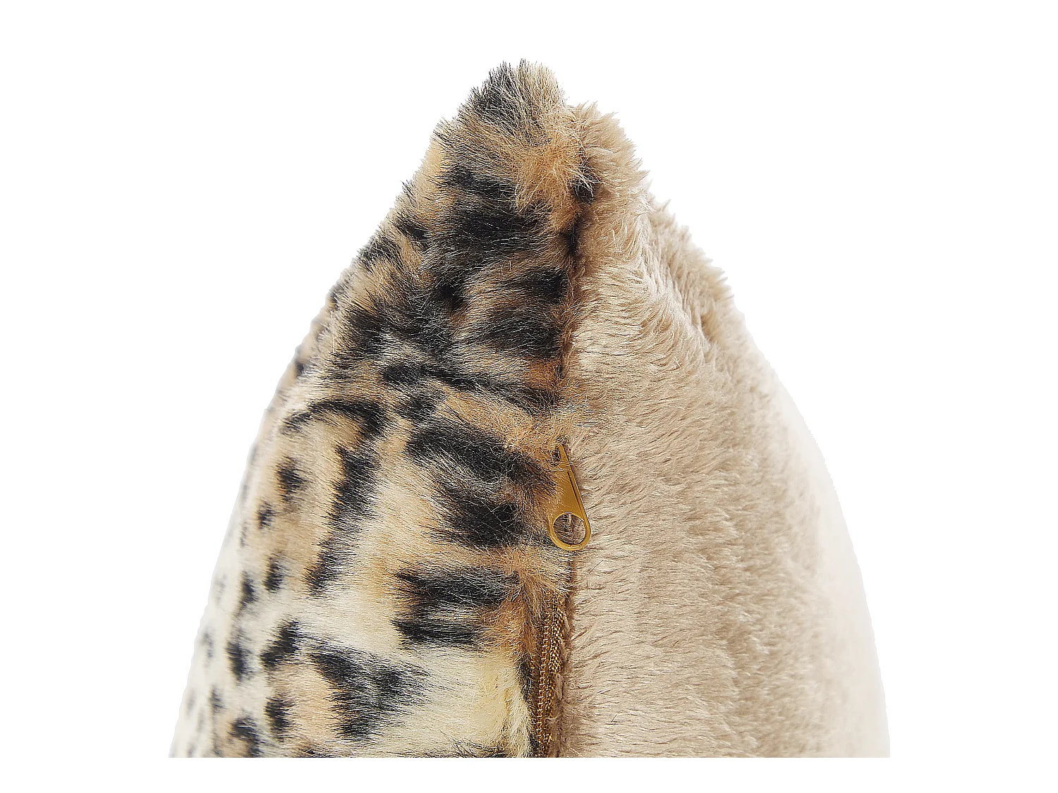 Dekokissen 2er Set FOXTAIL Webpelz 45 x 45 cm Braun Tiermuster