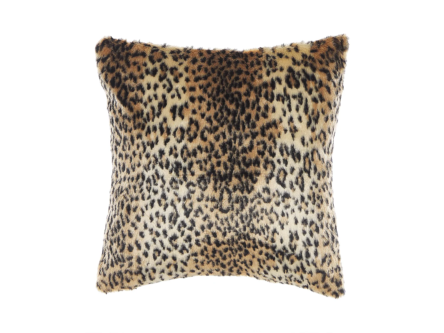 Lot de 2 coussins décoratifs FOXTAIL Fourrure synthétique 45 x 45 cm Marron Motif animal