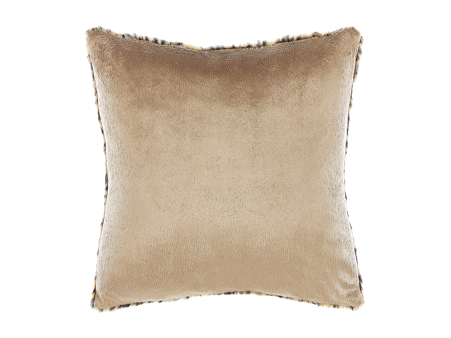 Lot de 2 coussins décoratifs FOXTAIL Fourrure synthétique 45 x 45 cm Marron Motif animal