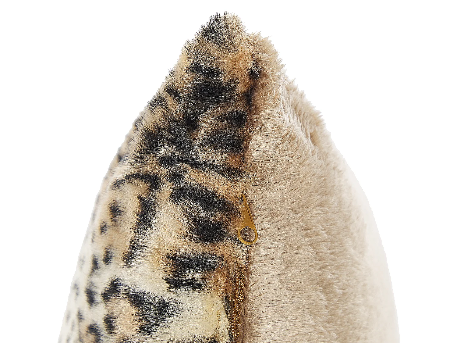 Lot de 2 coussins décoratifs FOXTAIL Fourrure synthétique 45 x 45 cm Marron Motif animal