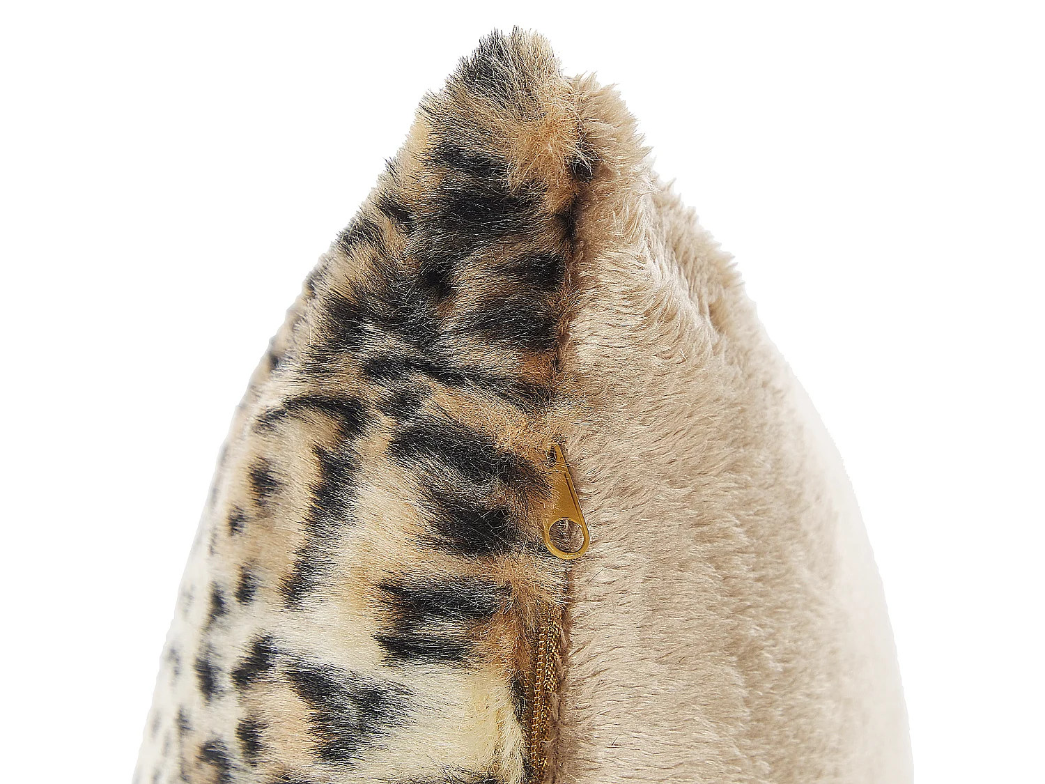 Conjunto de 2 almofadas decorativas FOXTAIL Imitação de pele 45 x 45 cm Castanho Padrão animal