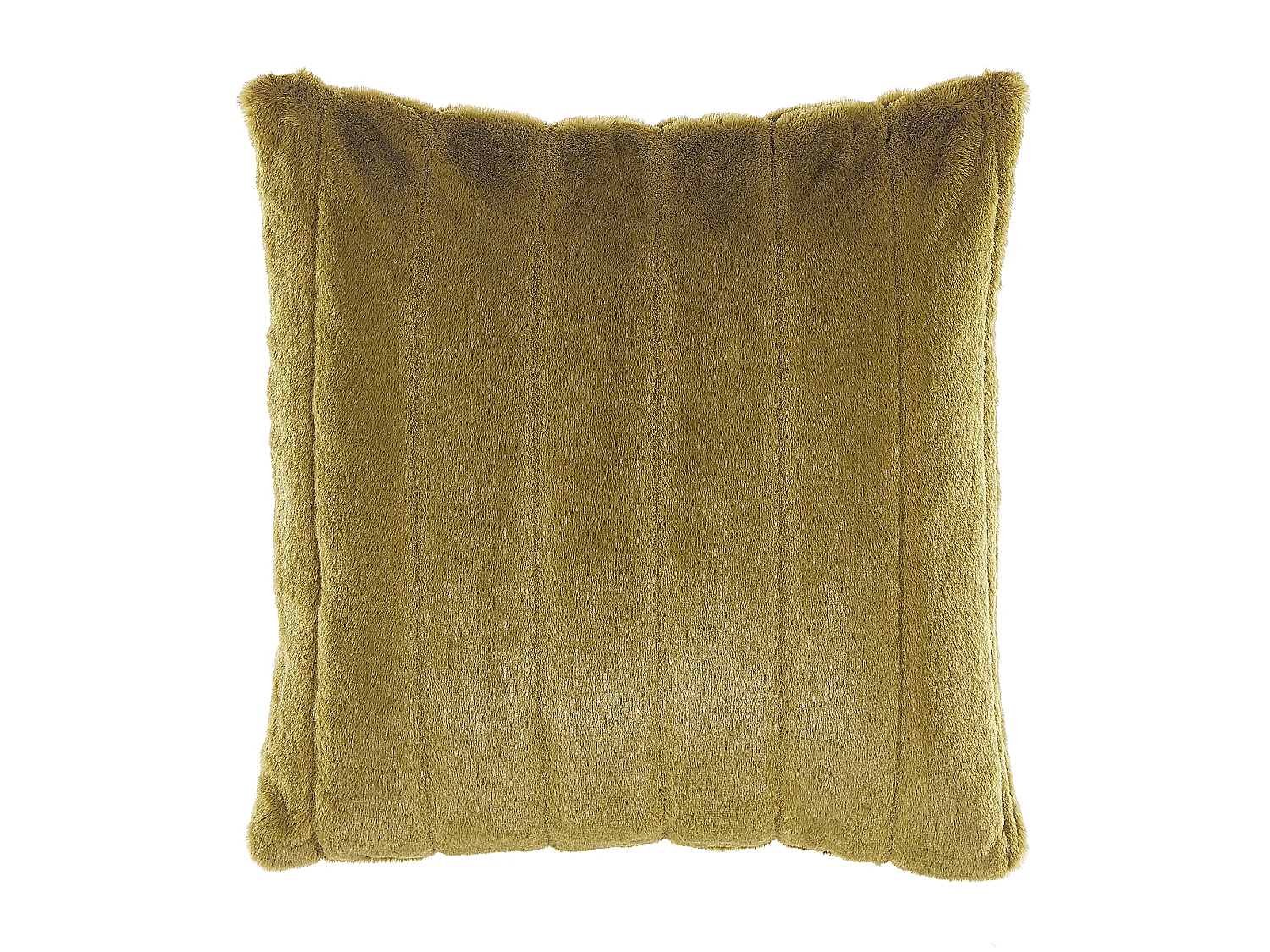 Dekokissen im 2er Set Felloptik 45 x 45 cm gestreiftes Polyester grün Pumila