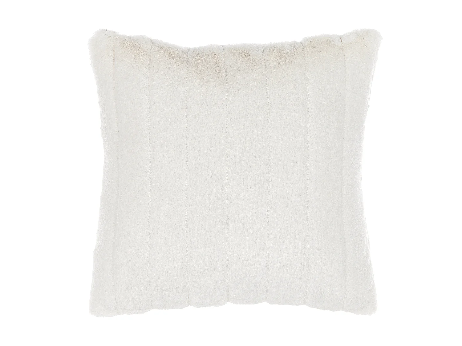 Lot de 2 coussins décoratifs PUMILA Fourrure synthétique 45 x 45 cm Blanc Unicolore