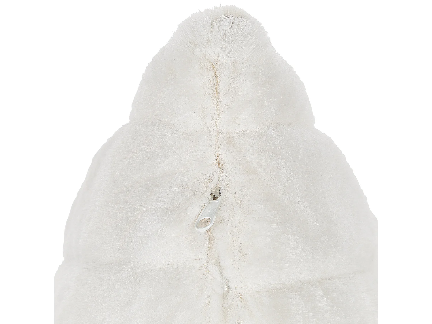 Set of 2 Decorative Cushions PUMILA Faux Fur 45 x 45 cm White Solid