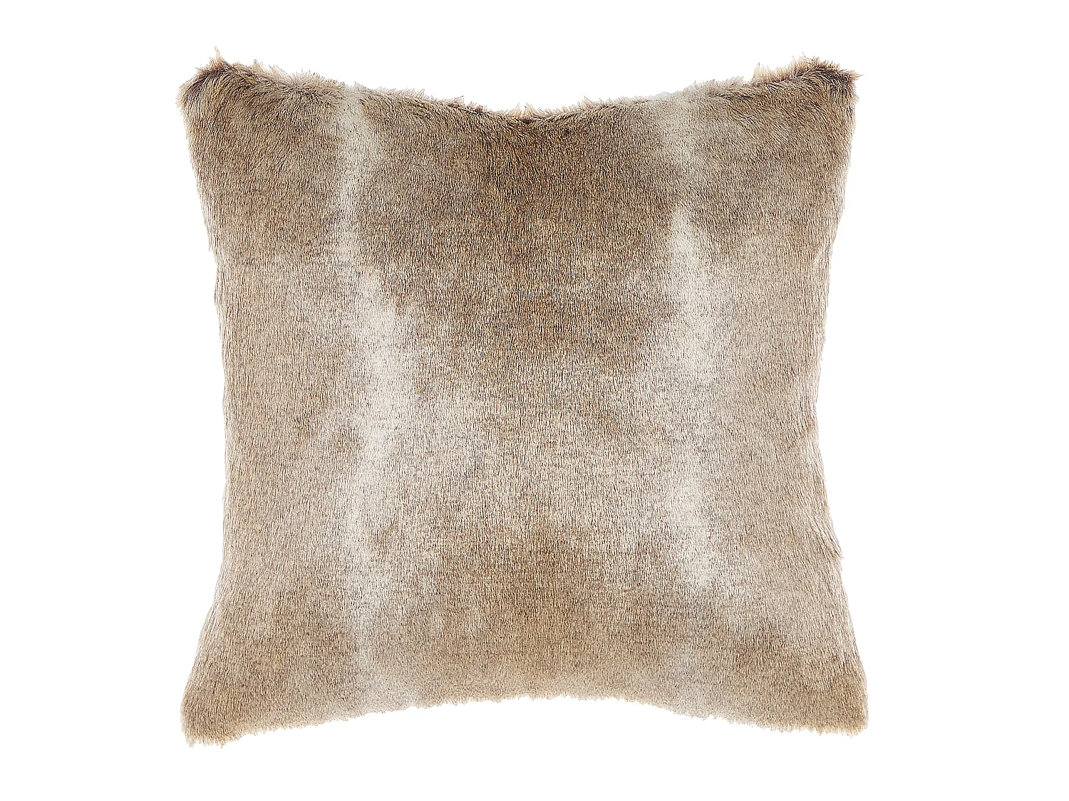 Set van 2 decoratieve kussens HORDEUM Nepbont 45 x 45 cm Lichtbruin Effen