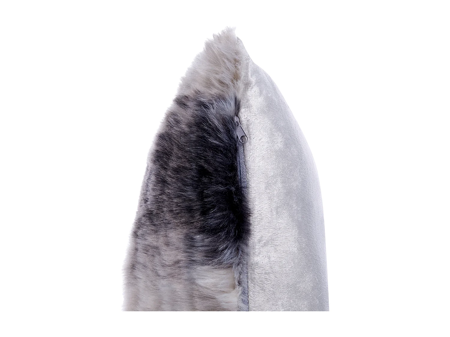 Lot de 2 coussins décoratifs HORDEUM Fourrure synthétique 45 x 45 cm Gris À rayure