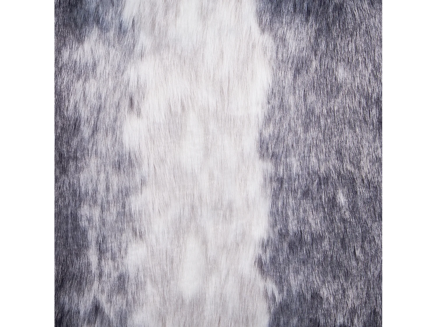 Zestaw 2 poduszek dekoracyjnych HORDEUM Sztuczne futro 45 x 45 cm Szary W paski