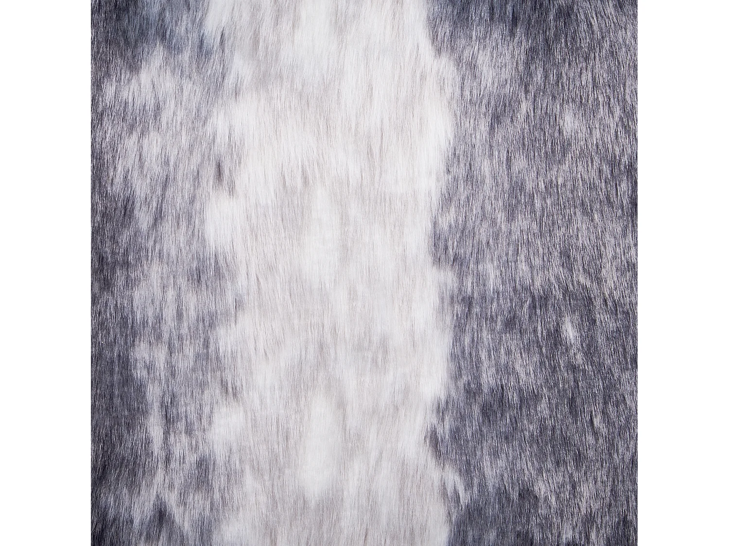 Set of 2 Decorative Cushions HORDEUM Faux Fur 45 x 45 cm Grey Striped