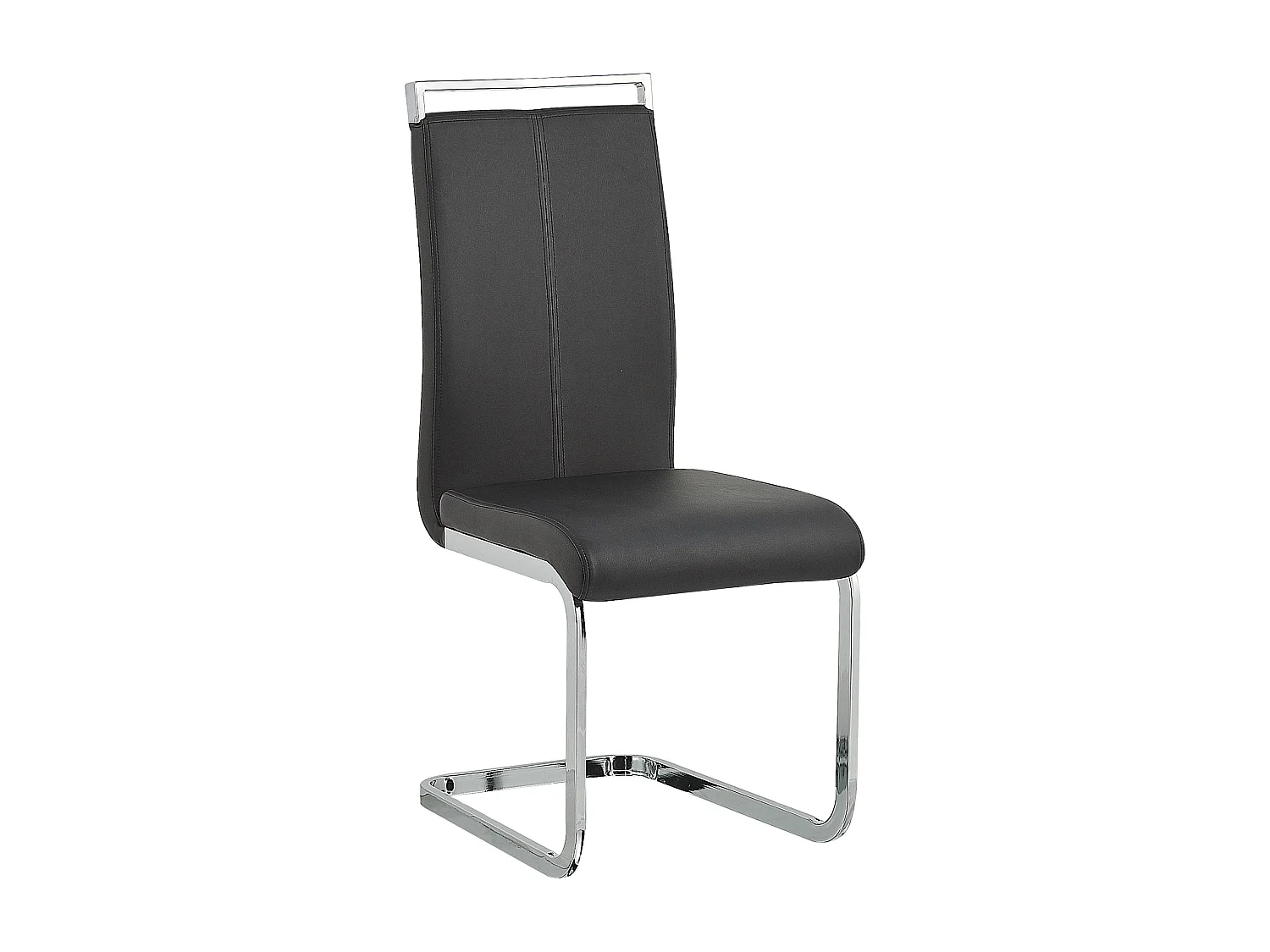 Lot de 2 chaises de salle à manger GREEDIN Cuir PU Noir