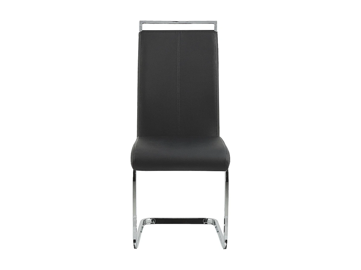 Lot de 2 chaises de salle à manger GREEDIN Cuir PU Noir