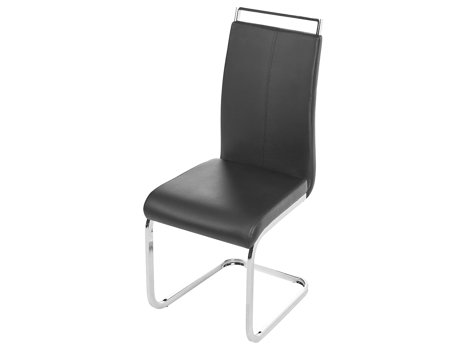 Lot de 2 chaises de salle à manger GREEDIN Cuir PU Noir