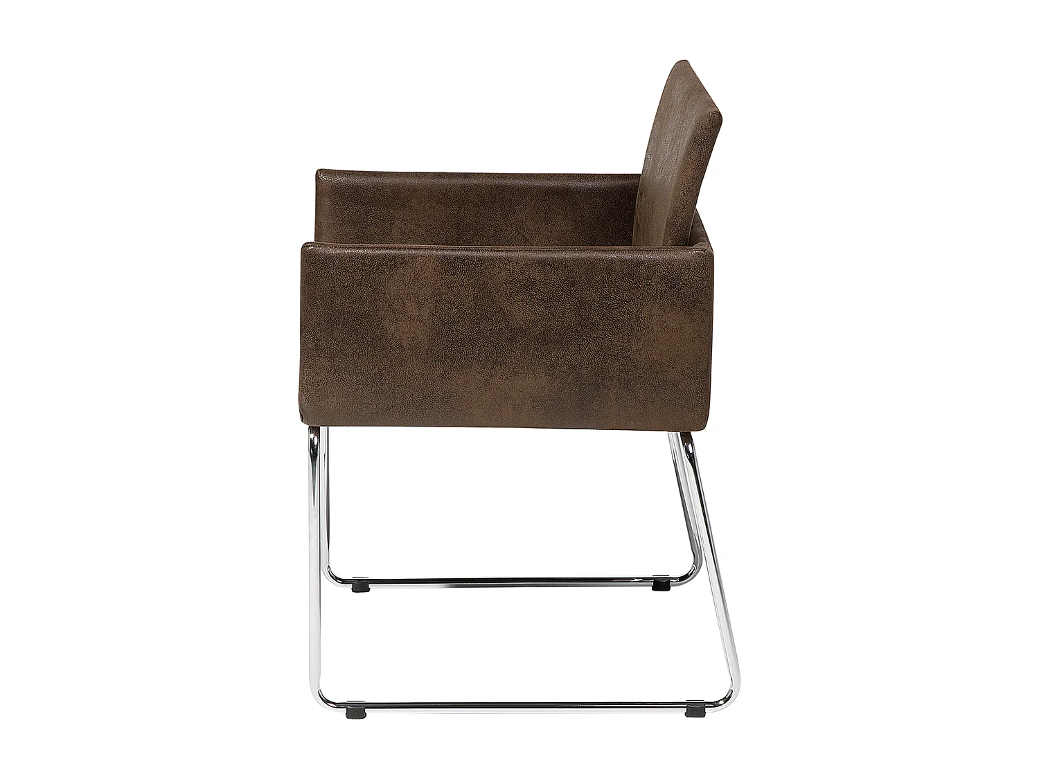 Eetkamerstoel GOMEZ Stof Donkerbruin