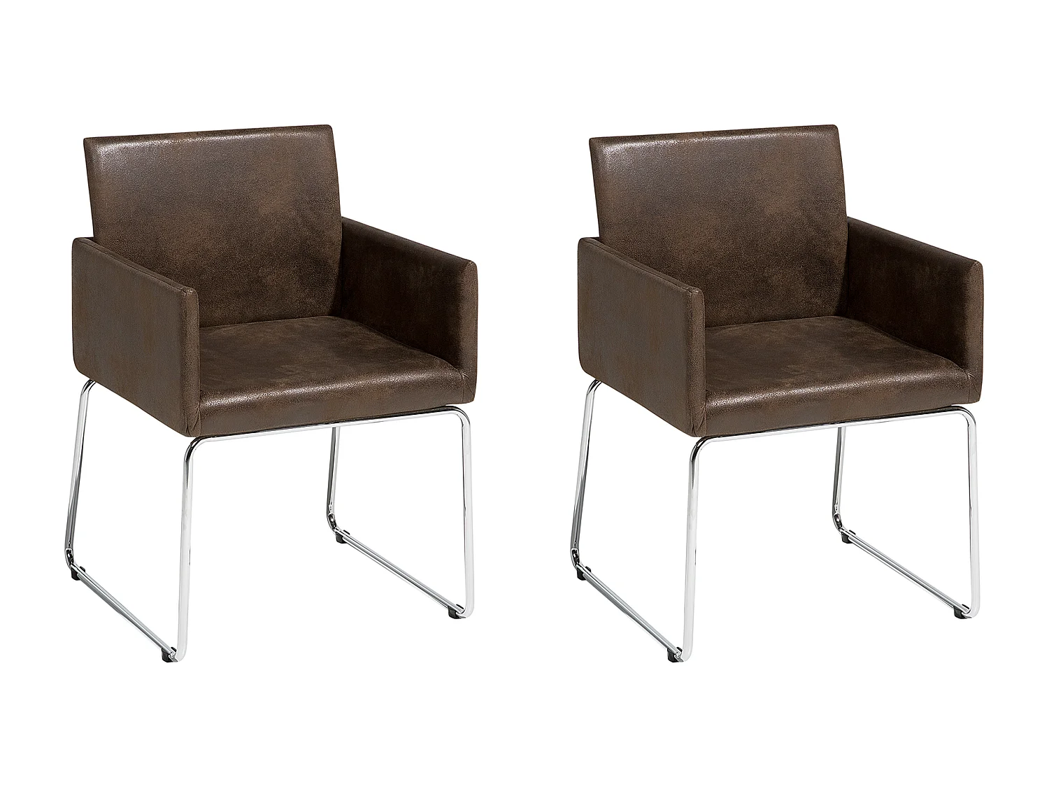 Eetkamerstoel GOMEZ Stof Donkerbruin