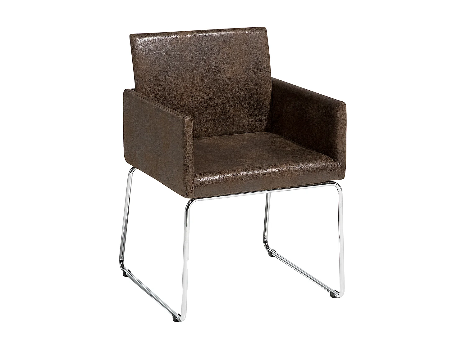 Eetkamerstoel GOMEZ Stof Donkerbruin