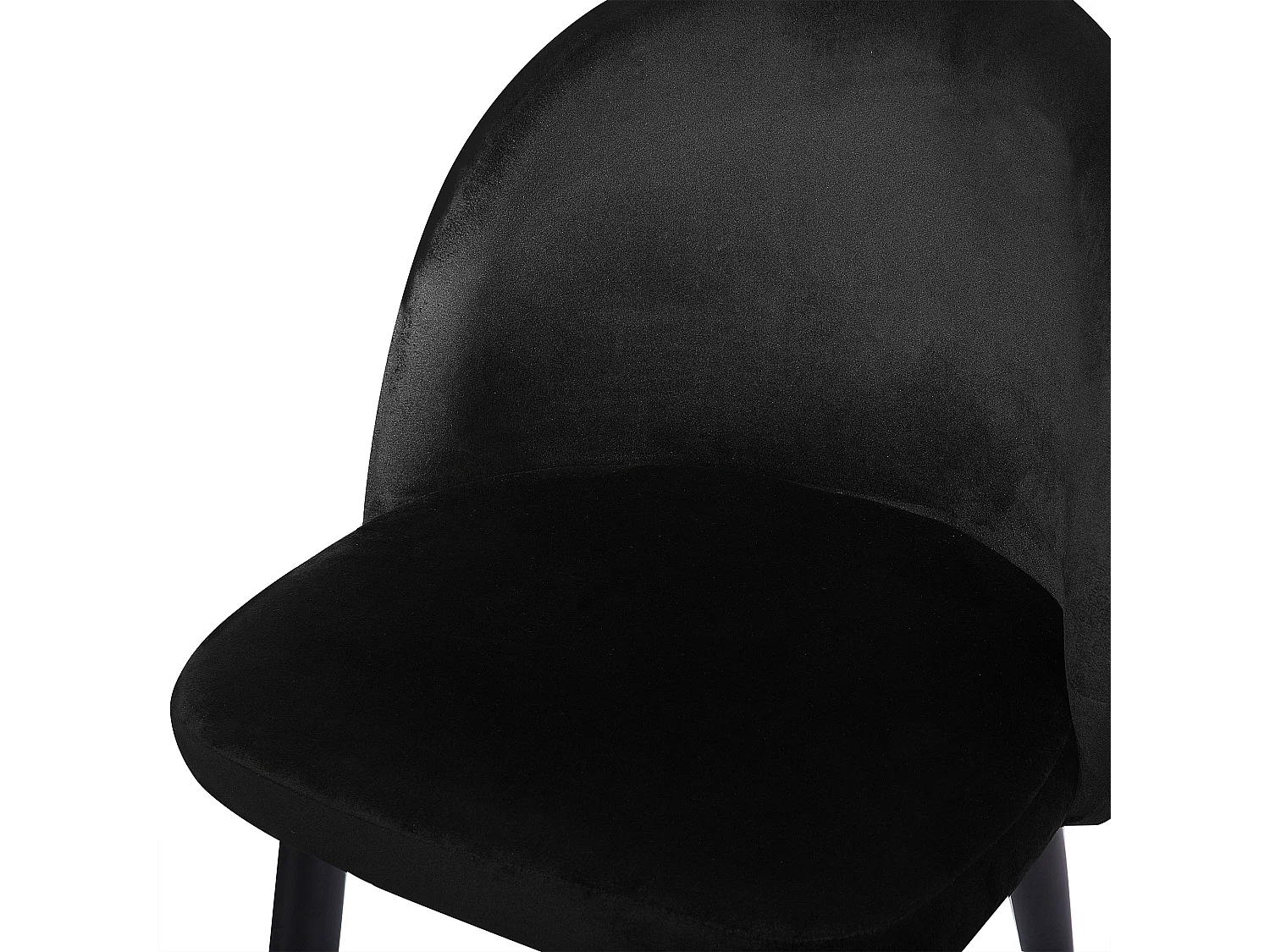 Conjunto de 2 sillas de comedor VISALIA Terciopelo Negro