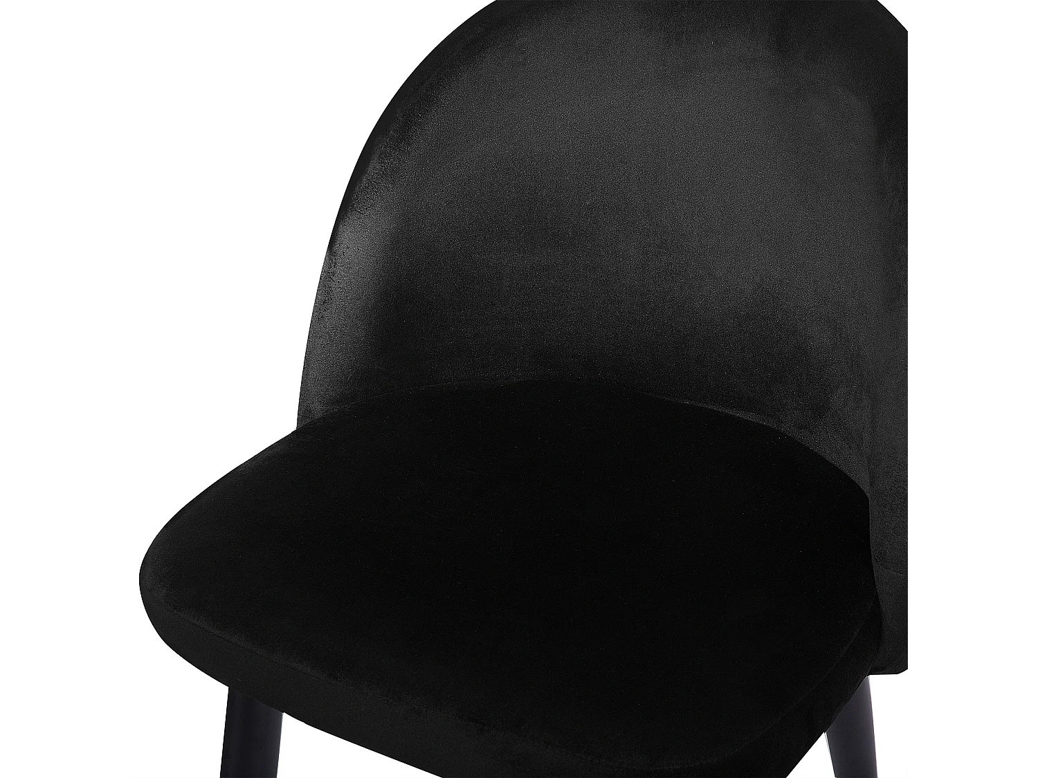 Set di 2 sedie da pranzo VISALIA Velluto Nero