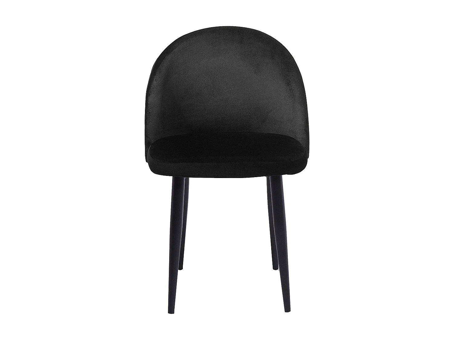 Set van 2 eetkamerstoelen VISALIA Fluweel Zwart