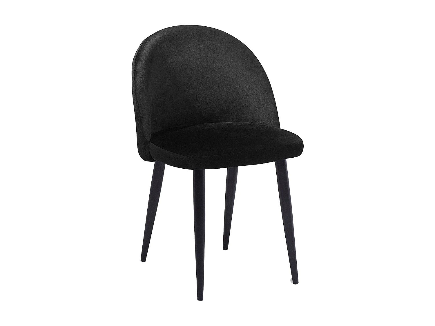 Set van 2 eetkamerstoelen VISALIA Fluweel Zwart