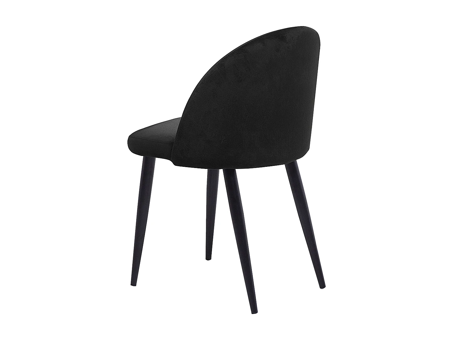 Set van 2 eetkamerstoelen VISALIA Fluweel Zwart