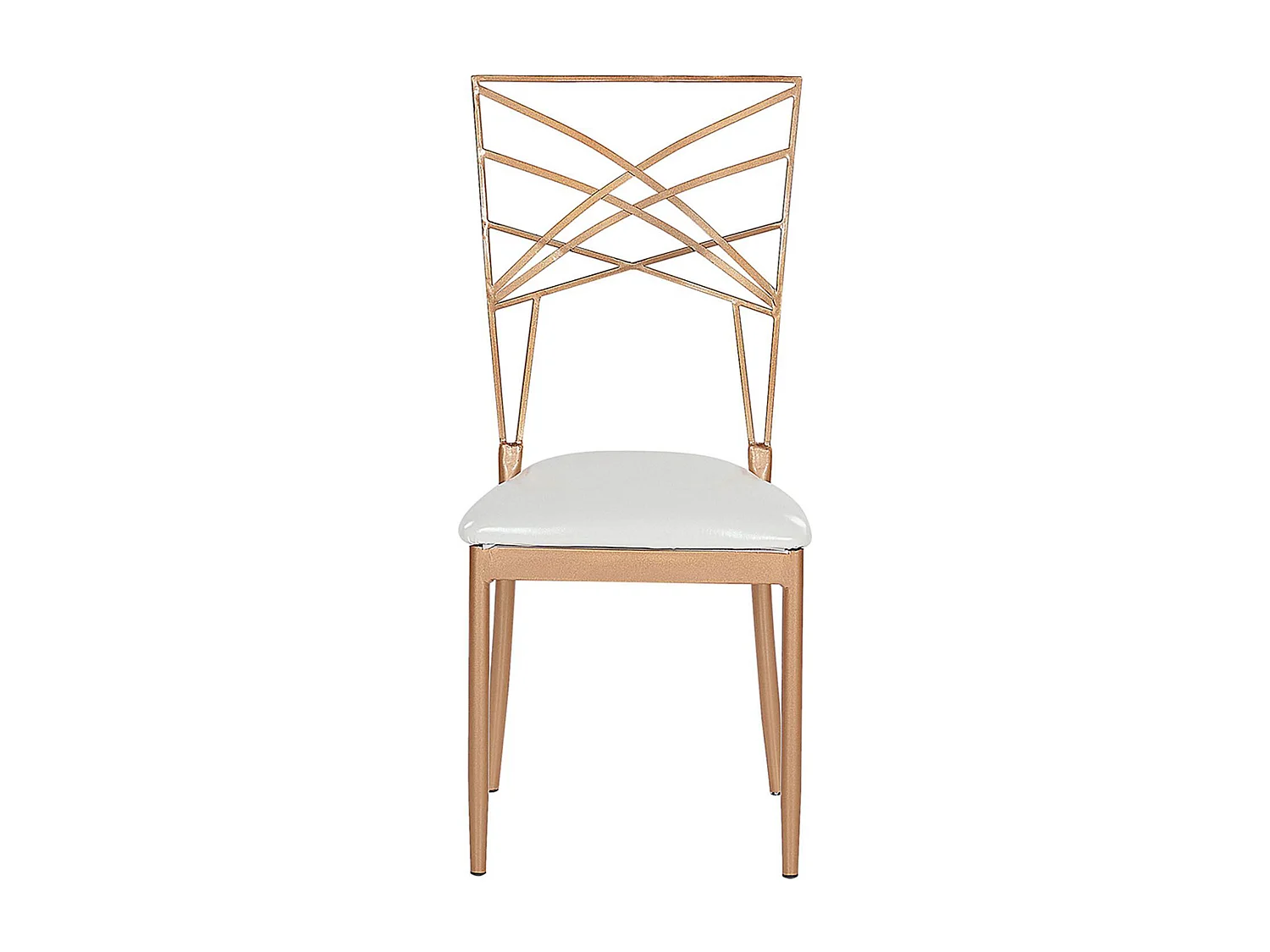 Lot de 2 chaises de salle à manger GIRARD Métal Rose doré