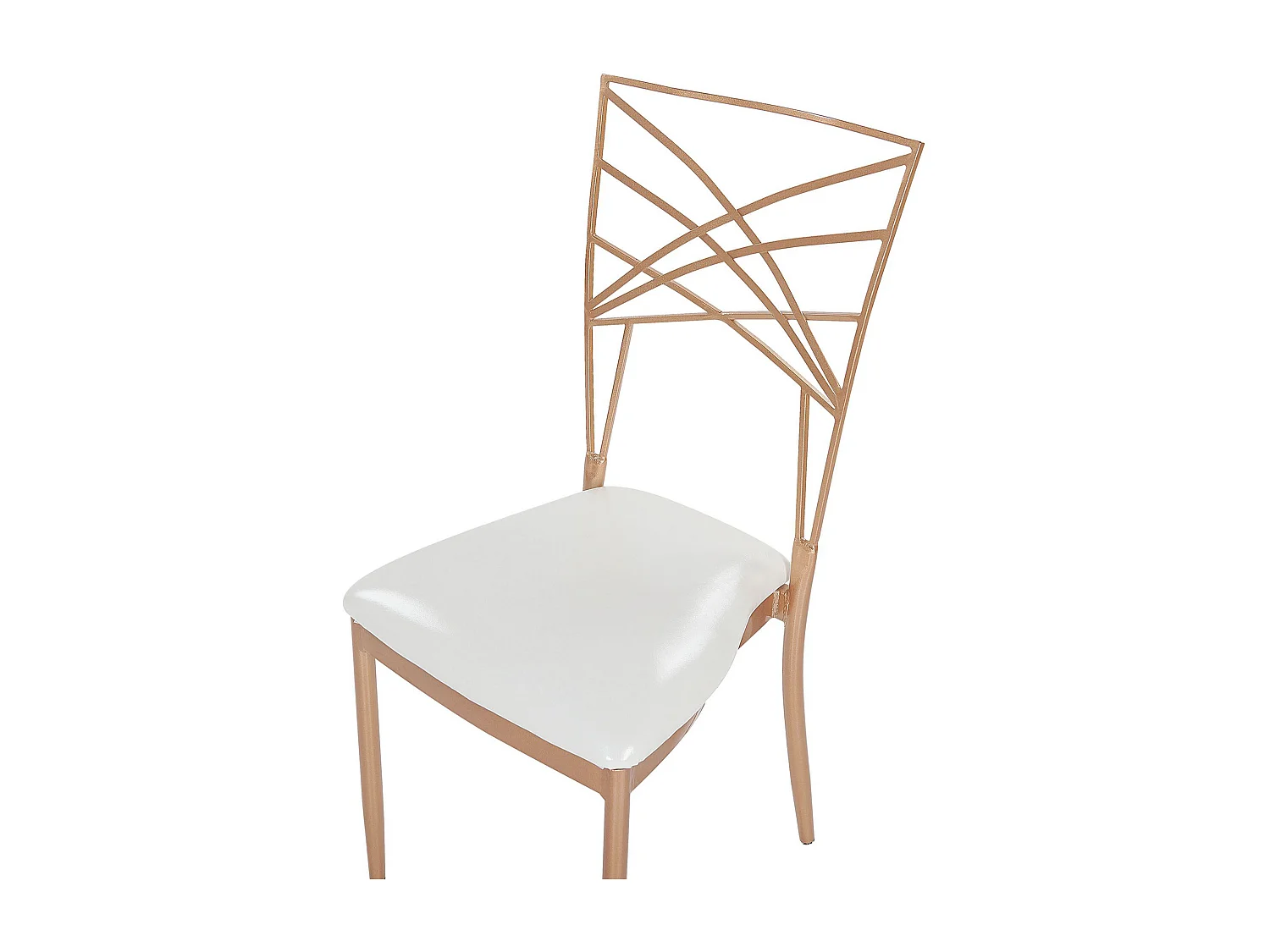 Lot de 2 chaises de salle à manger GIRARD Métal Rose doré