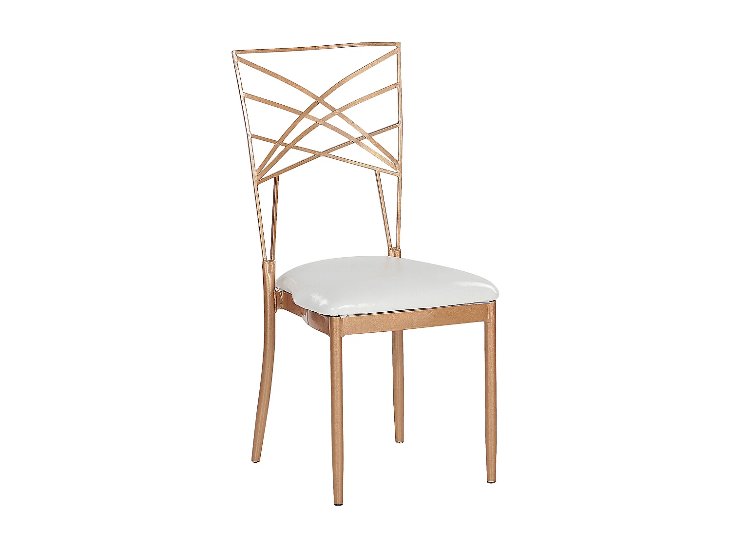 Lot de 2 chaises de salle à manger GIRARD Métal Rose doré