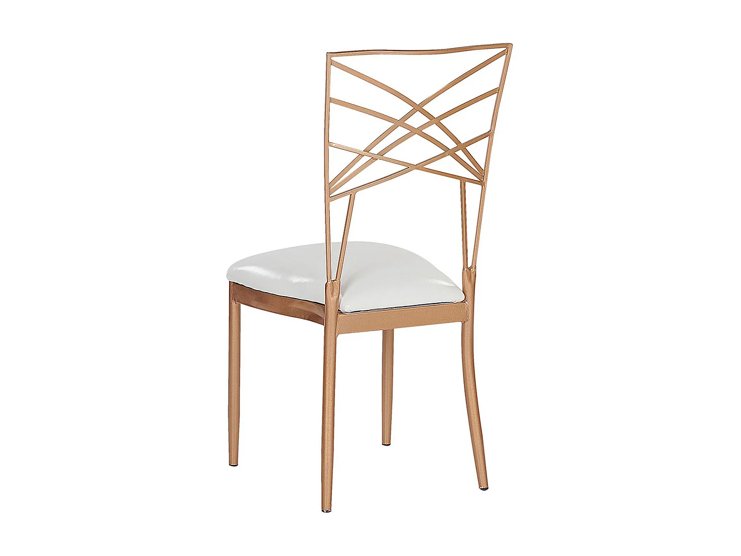 Lot de 2 chaises de salle à manger GIRARD Métal Rose doré