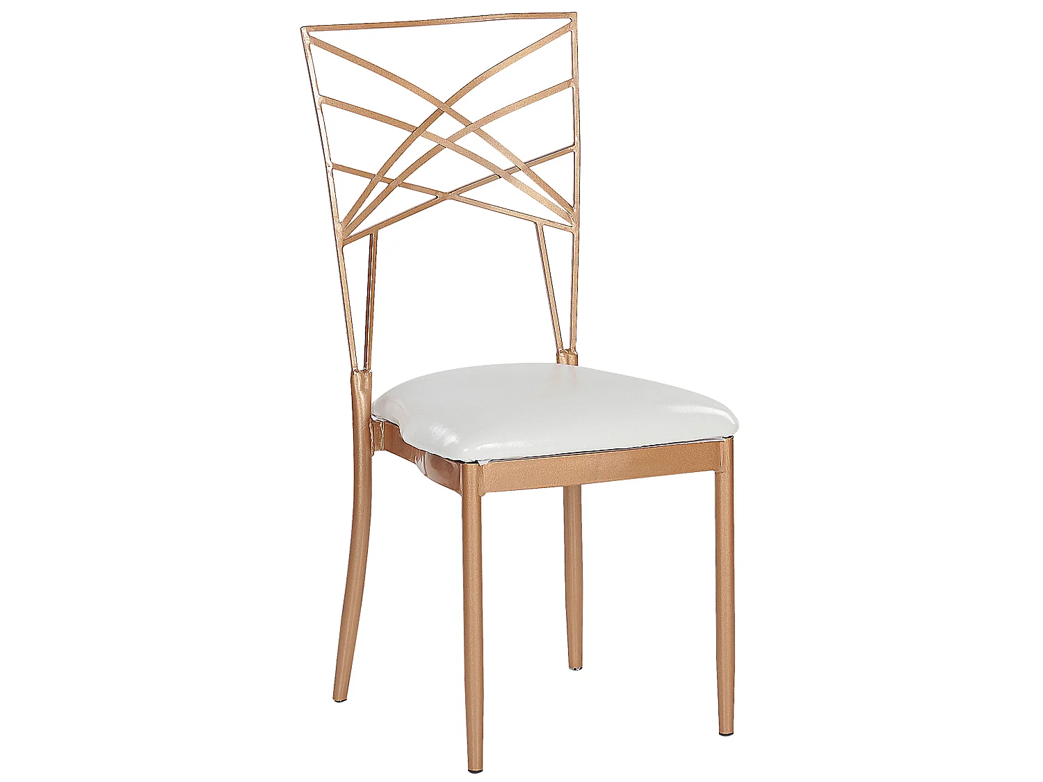 Lot de 2 chaises de salle à manger GIRARD Métal Rose doré