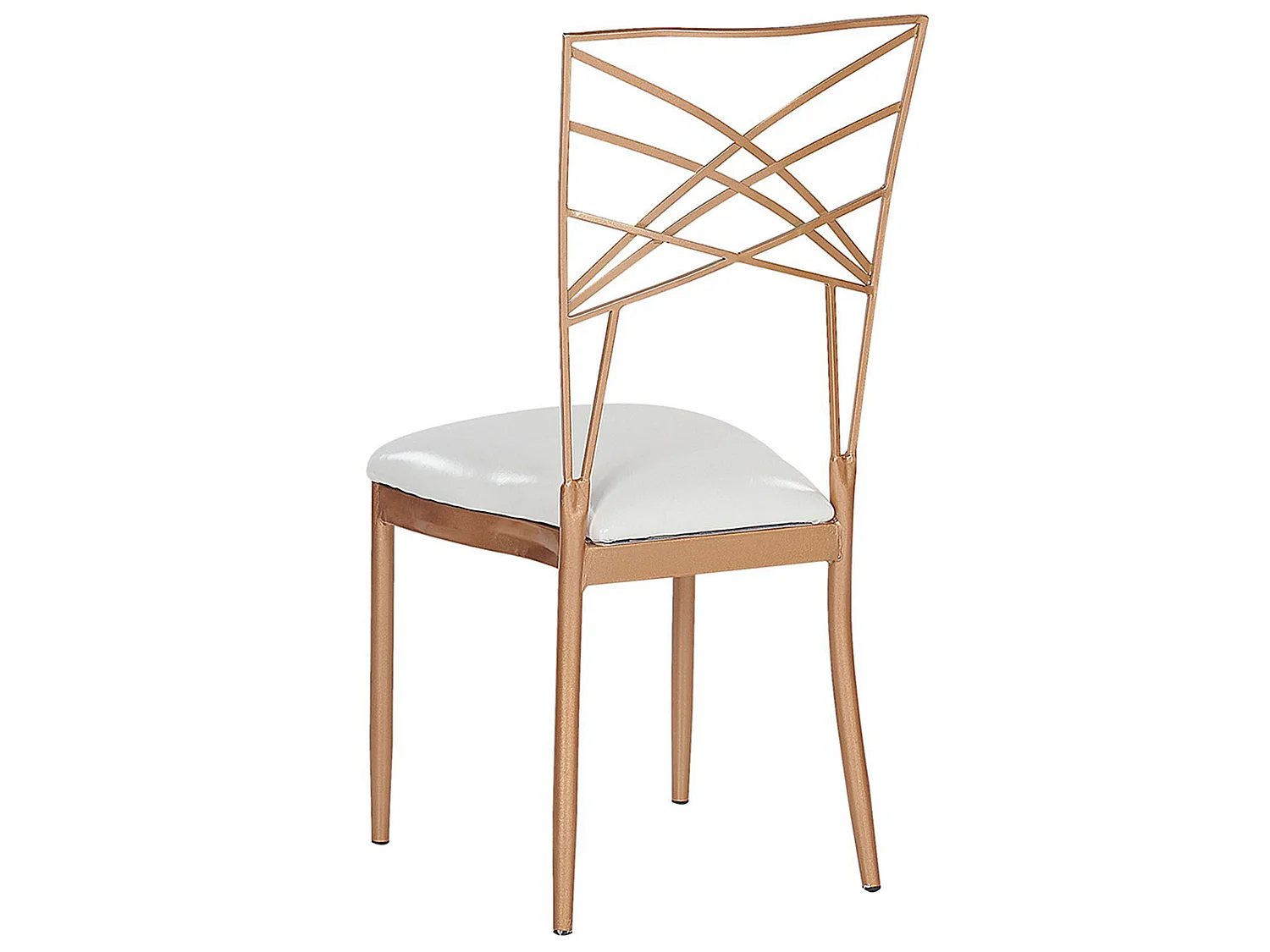 Lot de 2 chaises de salle à manger GIRARD Métal Rose doré