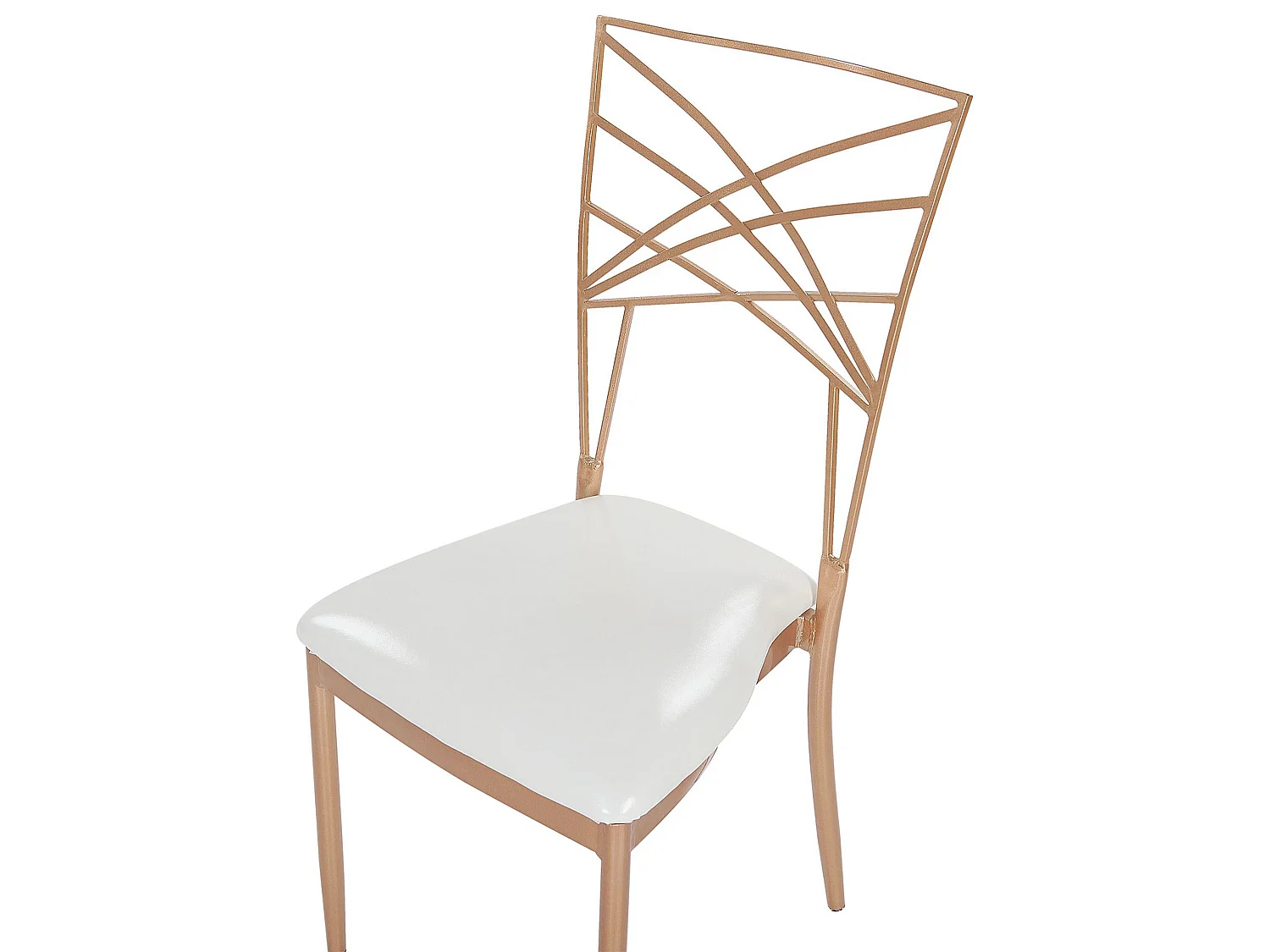 Lot de 2 chaises de salle à manger GIRARD Métal Rose doré