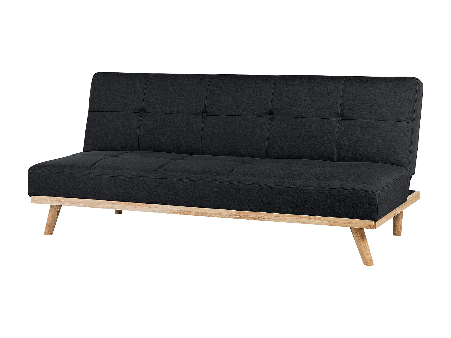 Schlafsofa Polsterbezug in Schwarz modernes Sofa mit Schlaffunktion Couch Froya