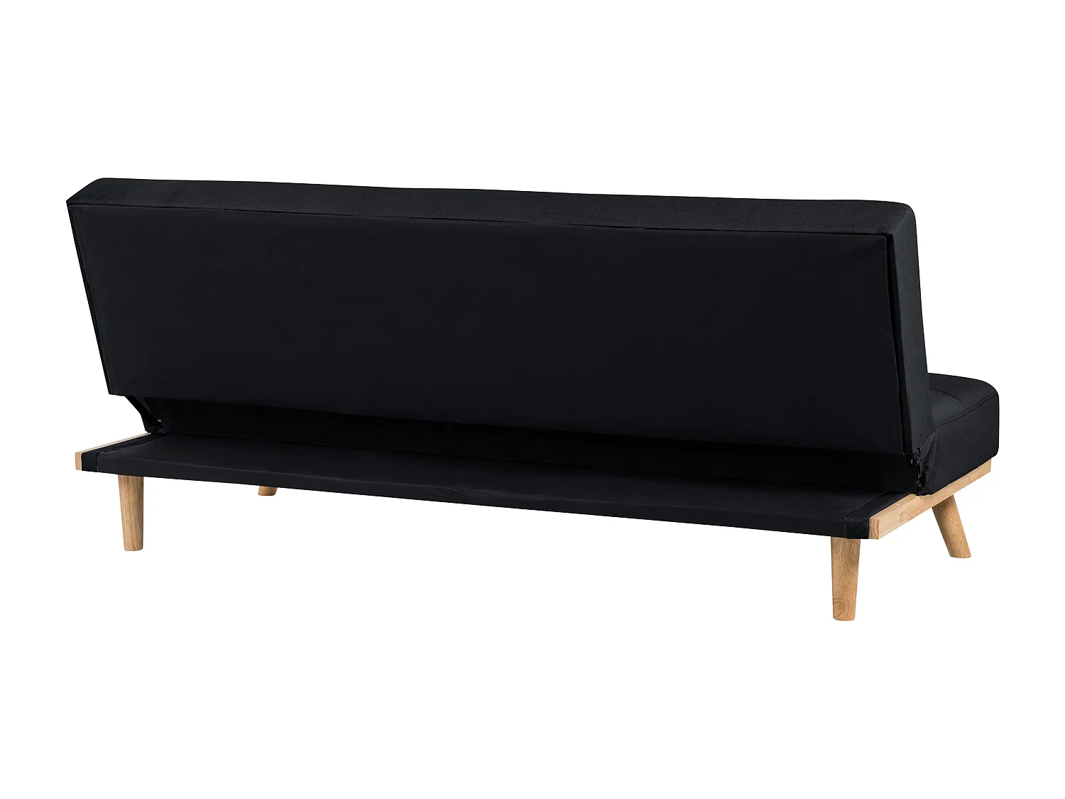 Schlafsofa Polsterbezug in Schwarz modernes Sofa mit Schlaffunktion Couch Froya