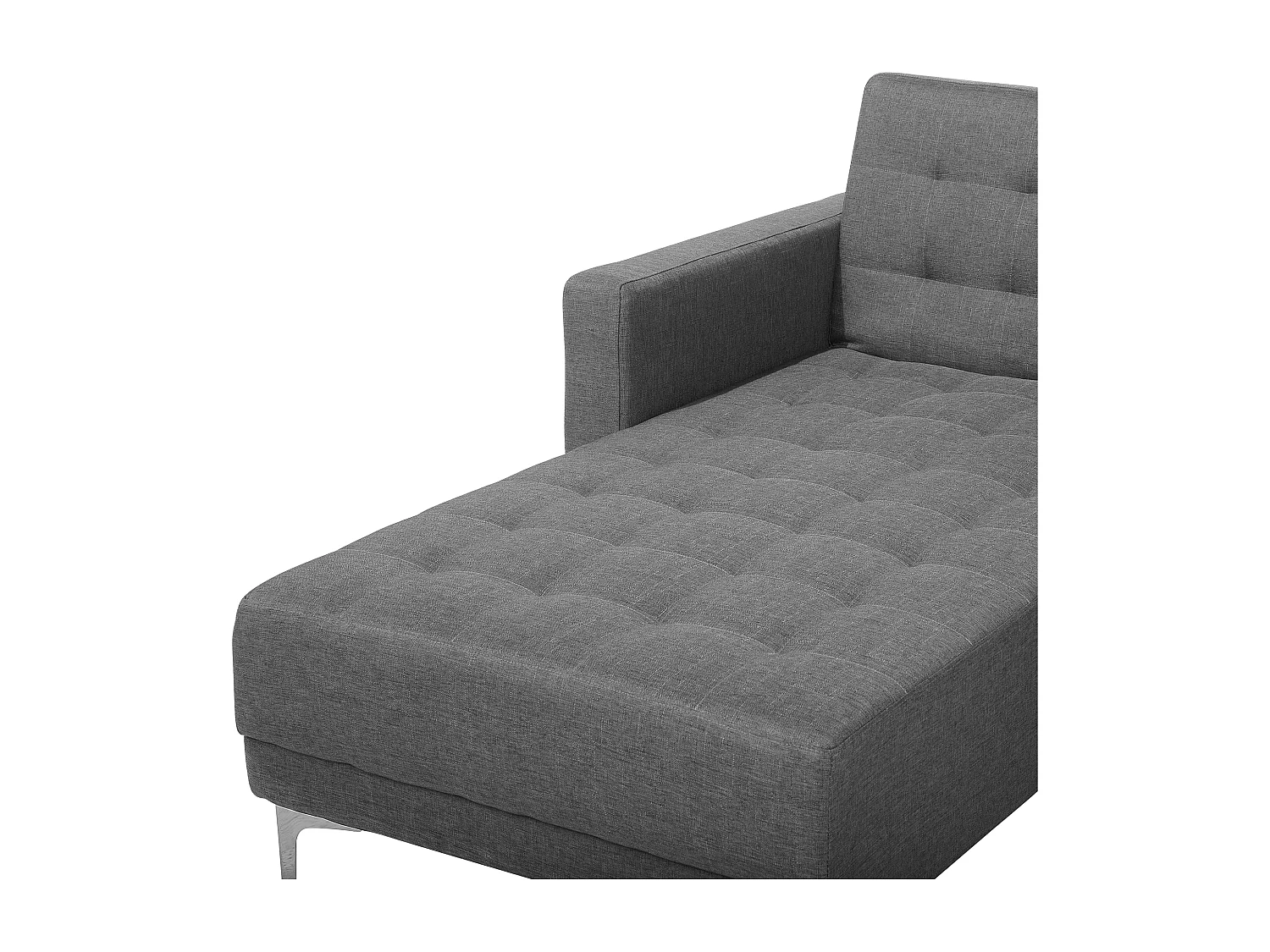 Canapé-lit modulable en forme de U ABERDEEN Tissu Gris clair avec ottoman 5 places