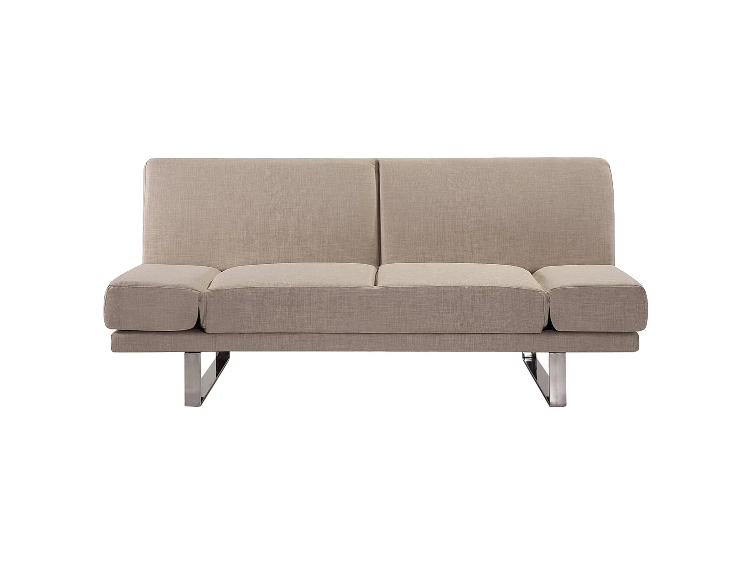 Schlafsofa beige Polsterbezug verstellbare Armlehnen skandinavischer Stil York