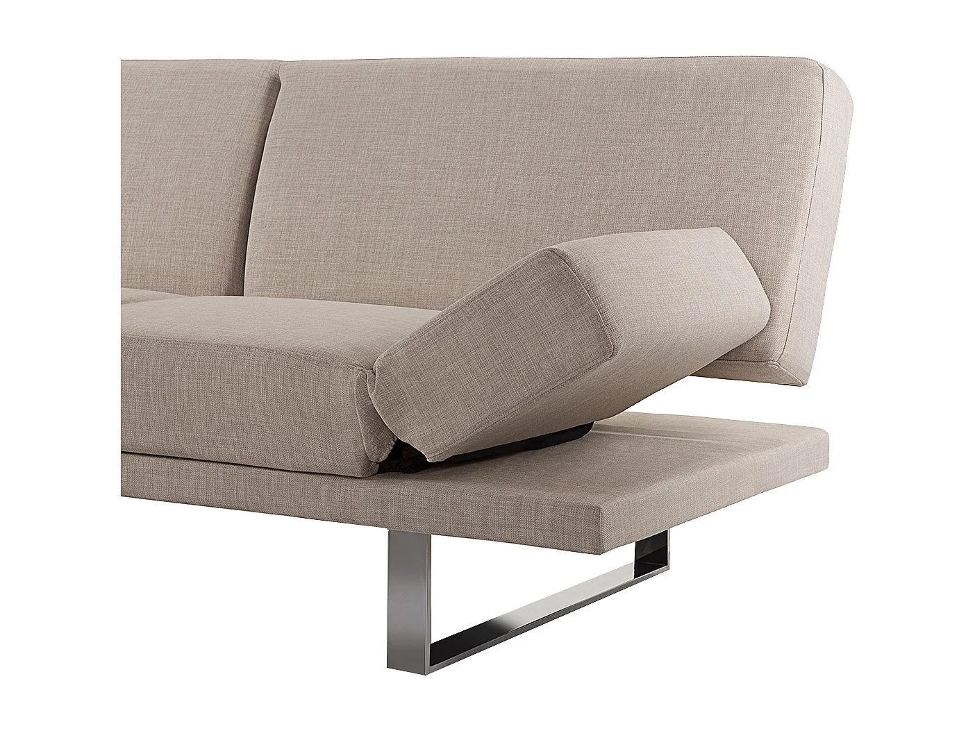 Schlafsofa beige Polsterbezug verstellbare Armlehnen skandinavischer Stil York