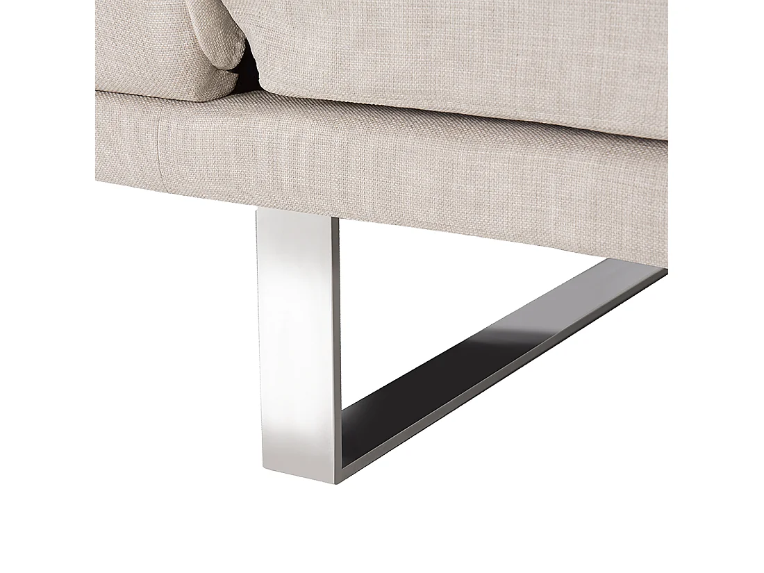 Schlafsofa beige Polsterbezug verstellbare Armlehnen skandinavischer Stil York