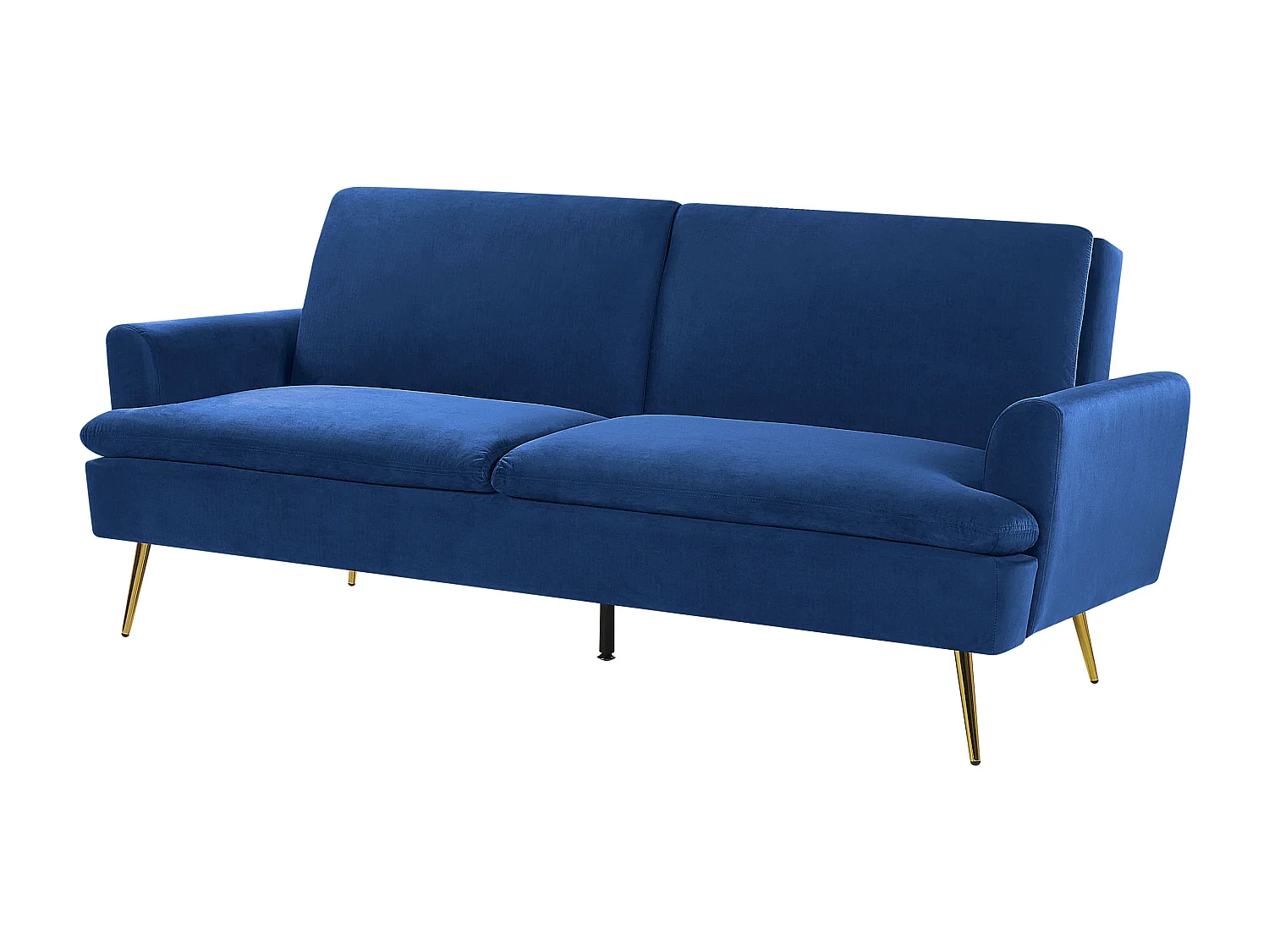 Divano letto VETTRE Velluto Blu marino 3 posti