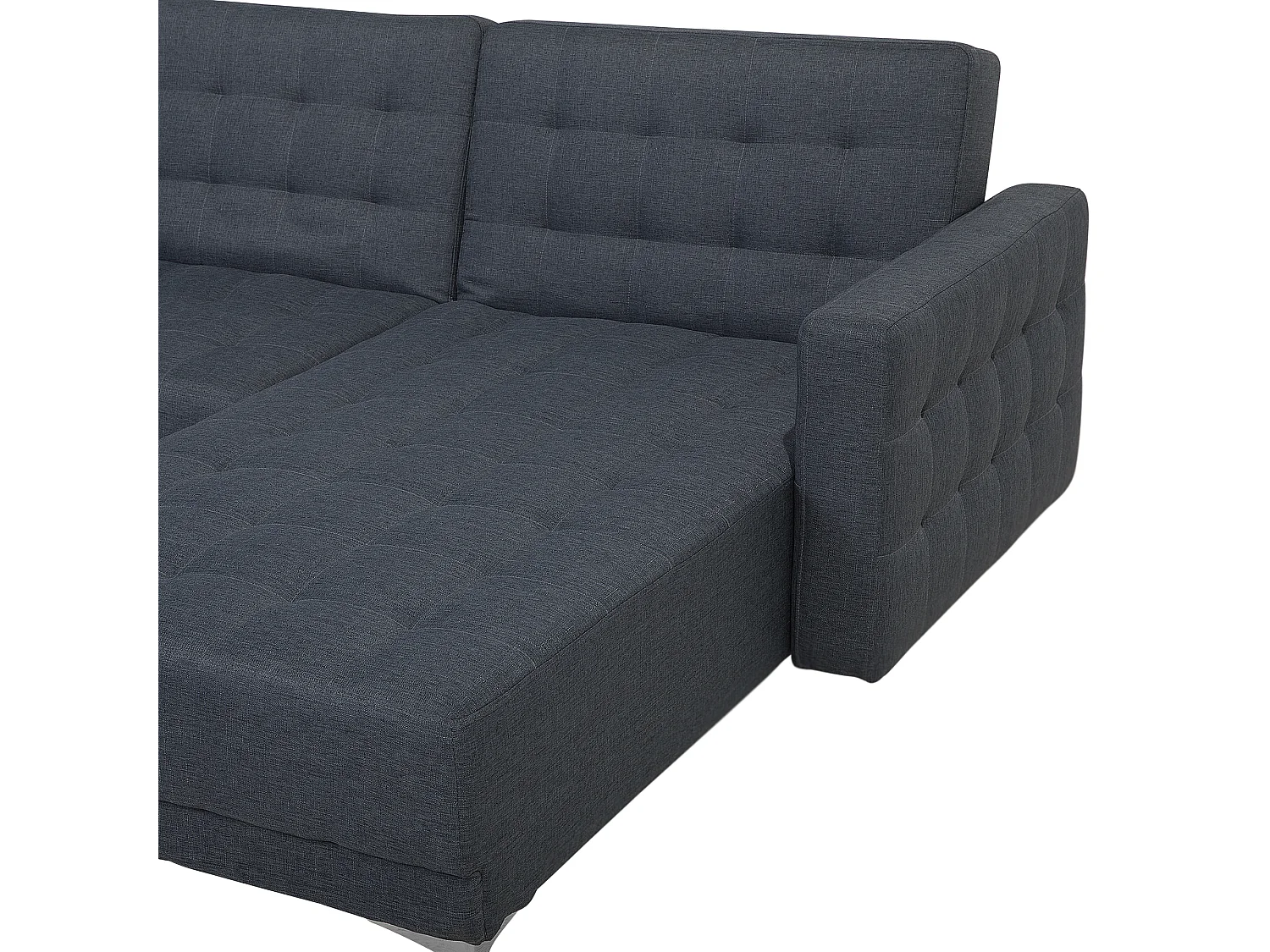 Sofá cama modular en U ABERDEEN Tela Gris oscuro 5 plazas