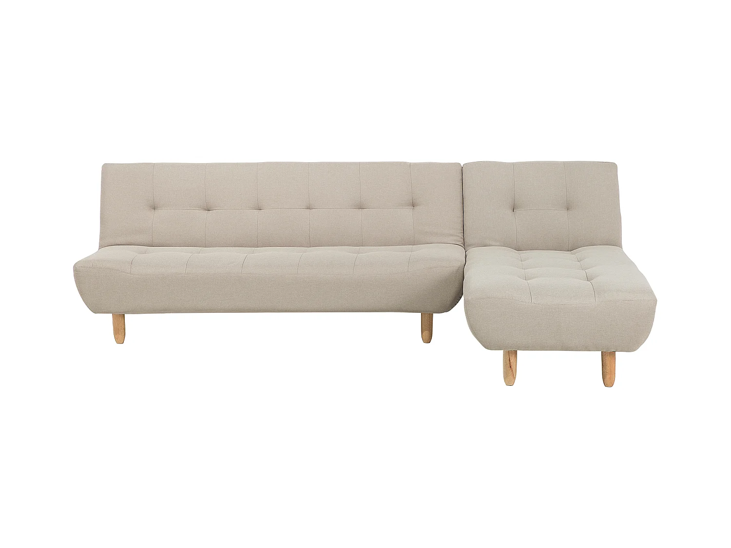 Sofá cama esquinero modular ALSTEN Tela Beige claro 4 plazas Izquierda