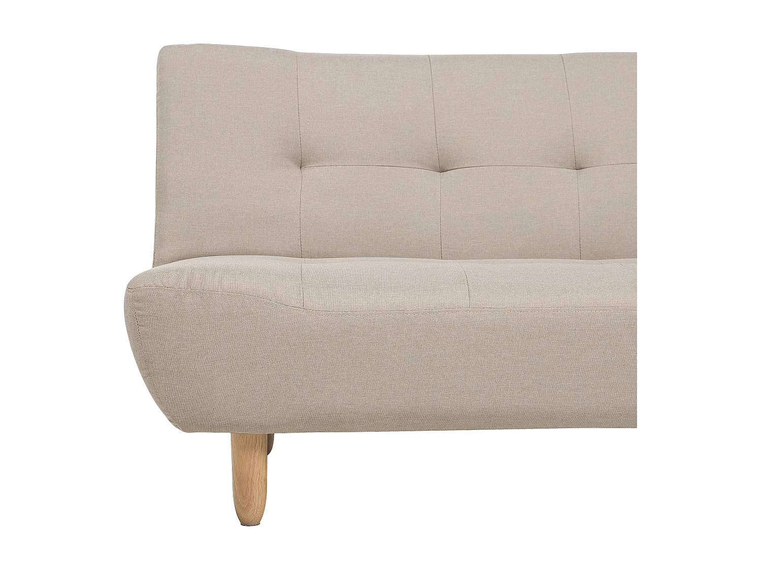 Canapé-lit d'angle modulable 4 places ALSTEN Tissu Beige clair Côté droite