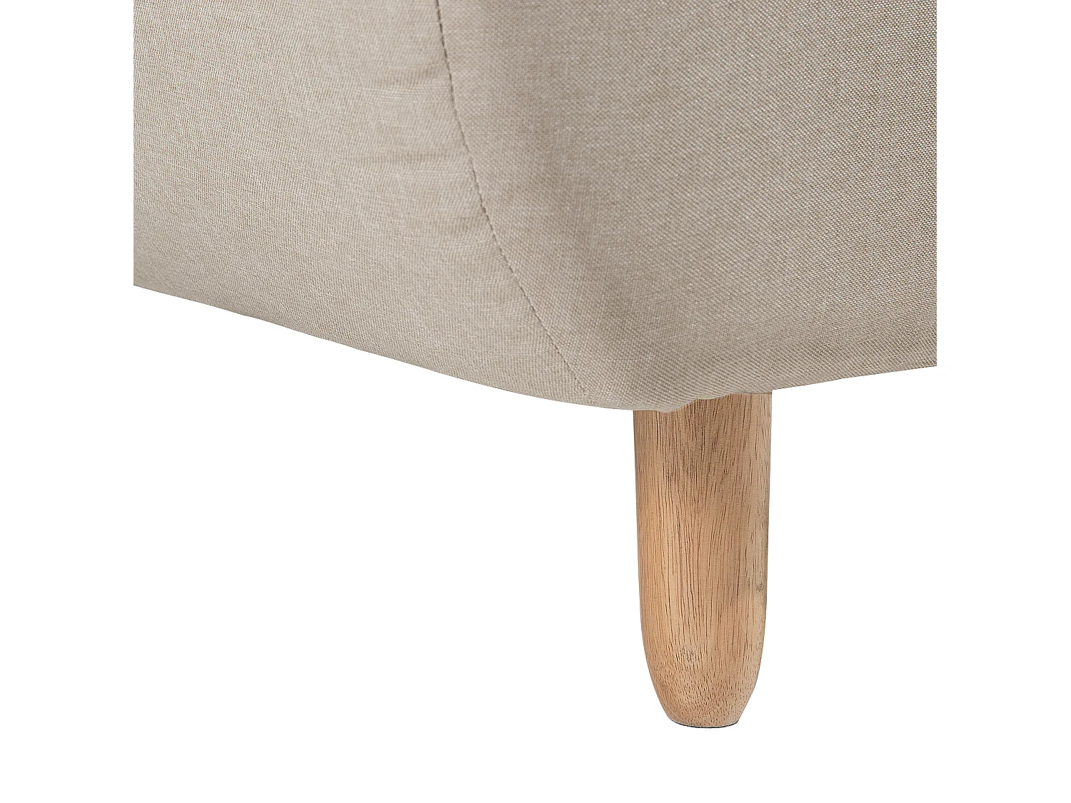 Canapé-lit d'angle modulable 4 places ALSTEN Tissu Beige clair Côté droite