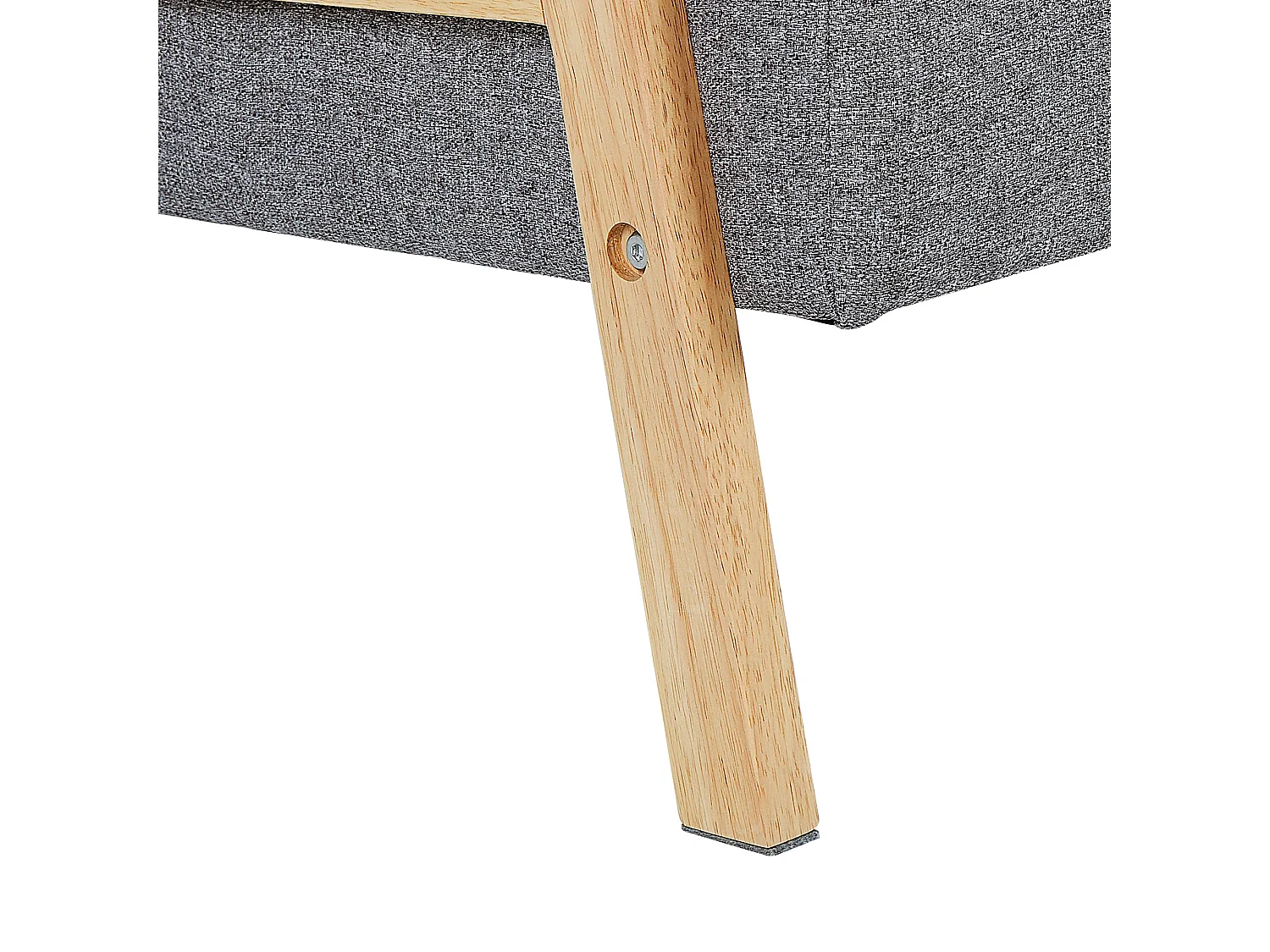 3-Sitzer Sofa Stoff hellgrau gesteppt Schlaffunktion Armlehnen hellbraun Tjorn