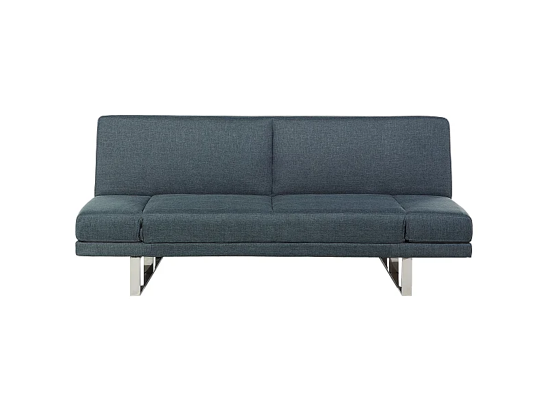 Schlafsofa grau-blau Polsterbezug verstellbare Armlehnen skandinavisch York