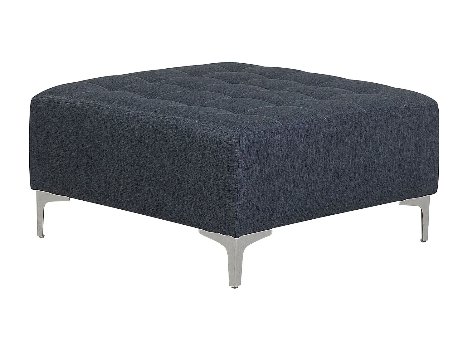 Canapé-lit modulable en forme de U 5 places ABERDEEN Tissu Gris foncé avec ottoman