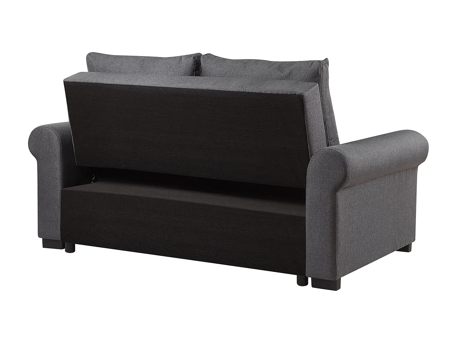 Canapé-lit 2 places SILDA Tissu Gris foncé