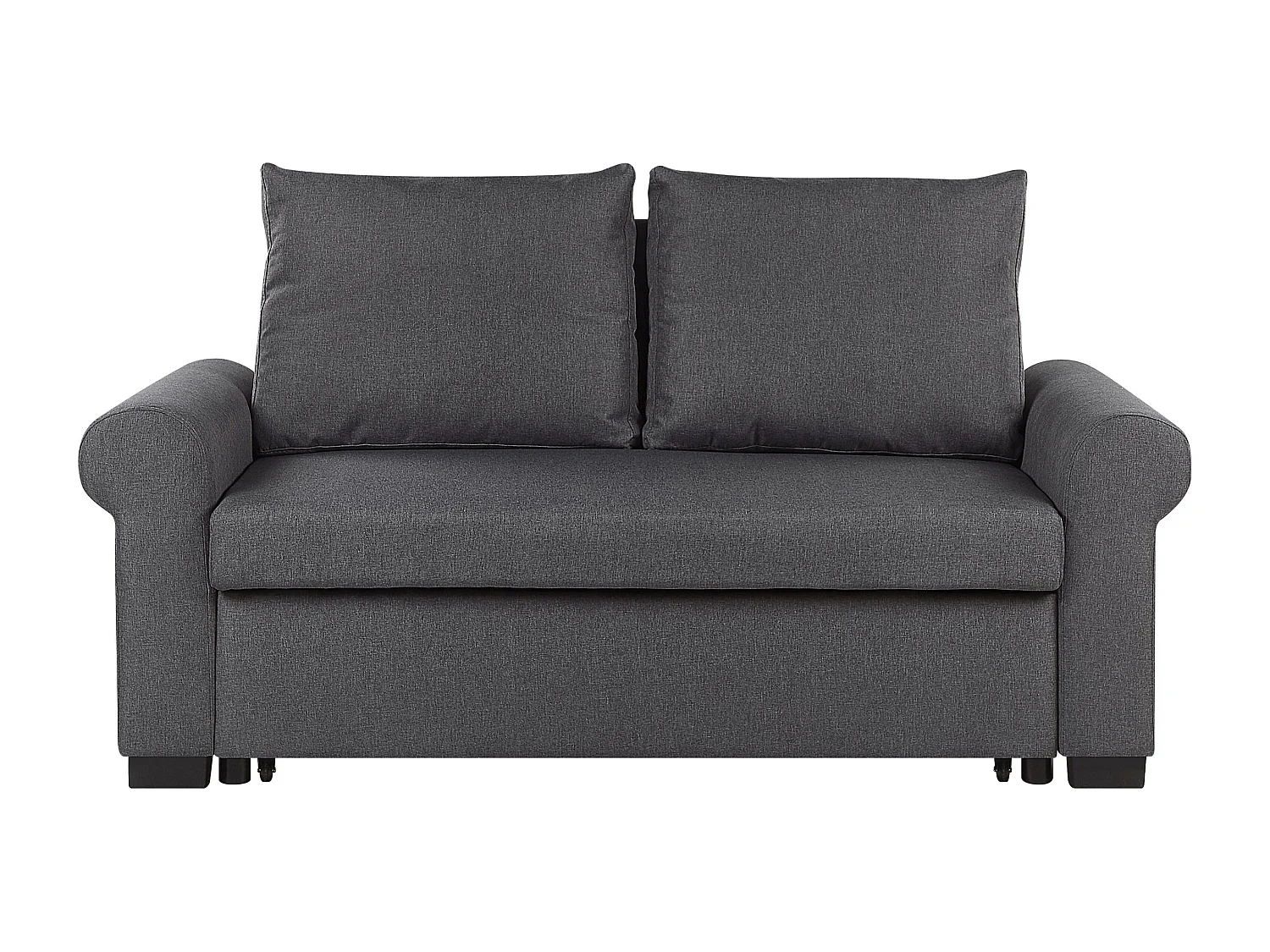 Canapé-lit 2 places SILDA Tissu Gris foncé