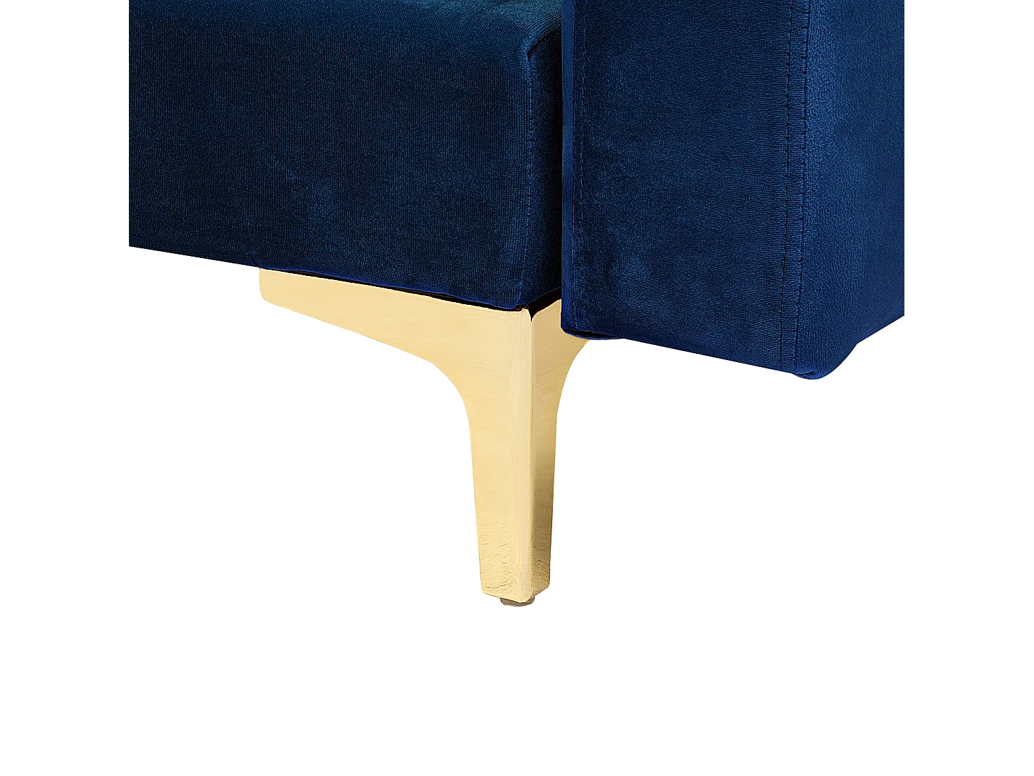 Canapé-lit modulable en forme de U 5 places ABERDEEN Velours Bleu marine avec ottoman