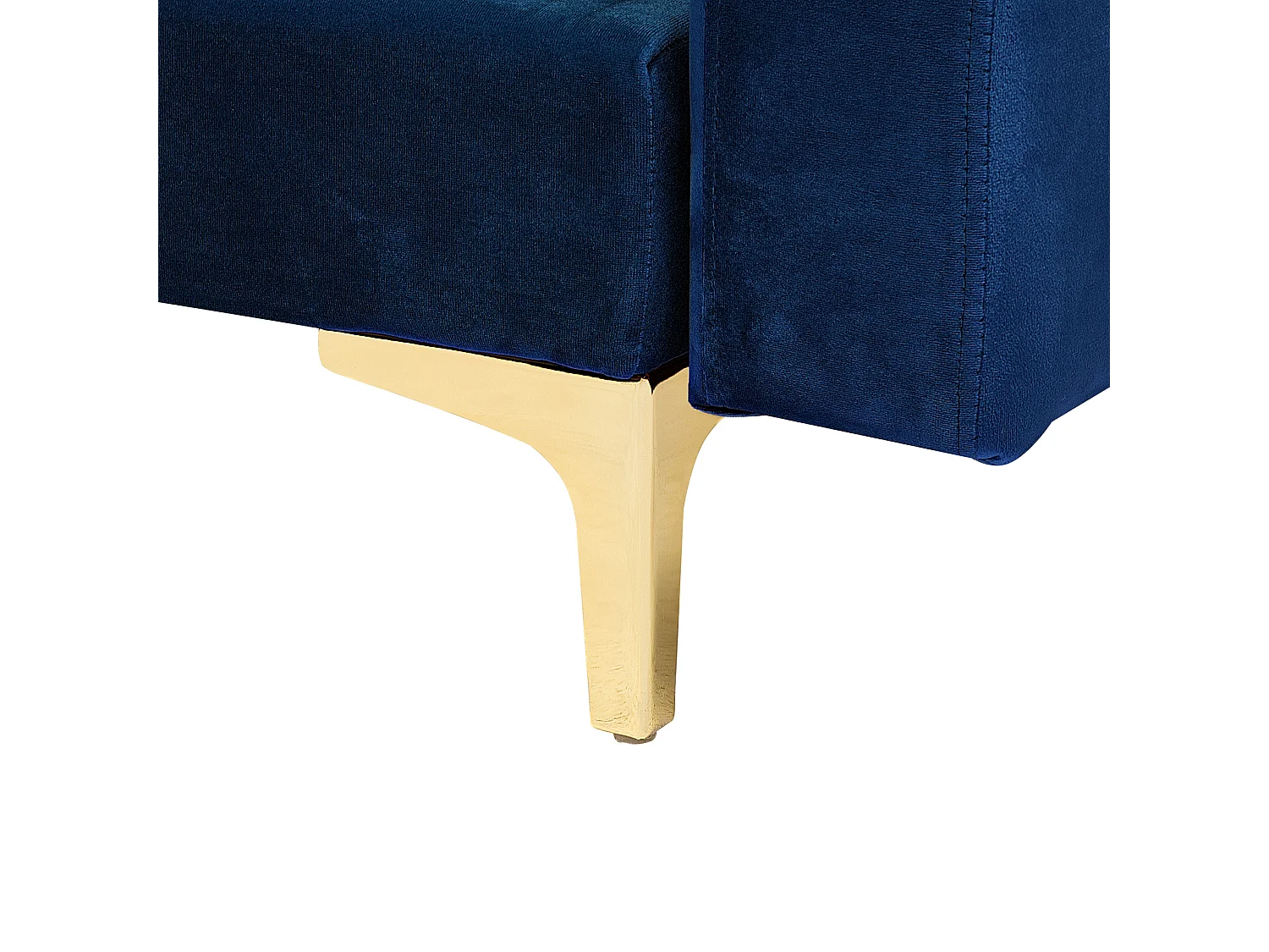 Canapé-lit modulable en forme de U 5 places ABERDEEN Velours Bleu marine avec ottoman