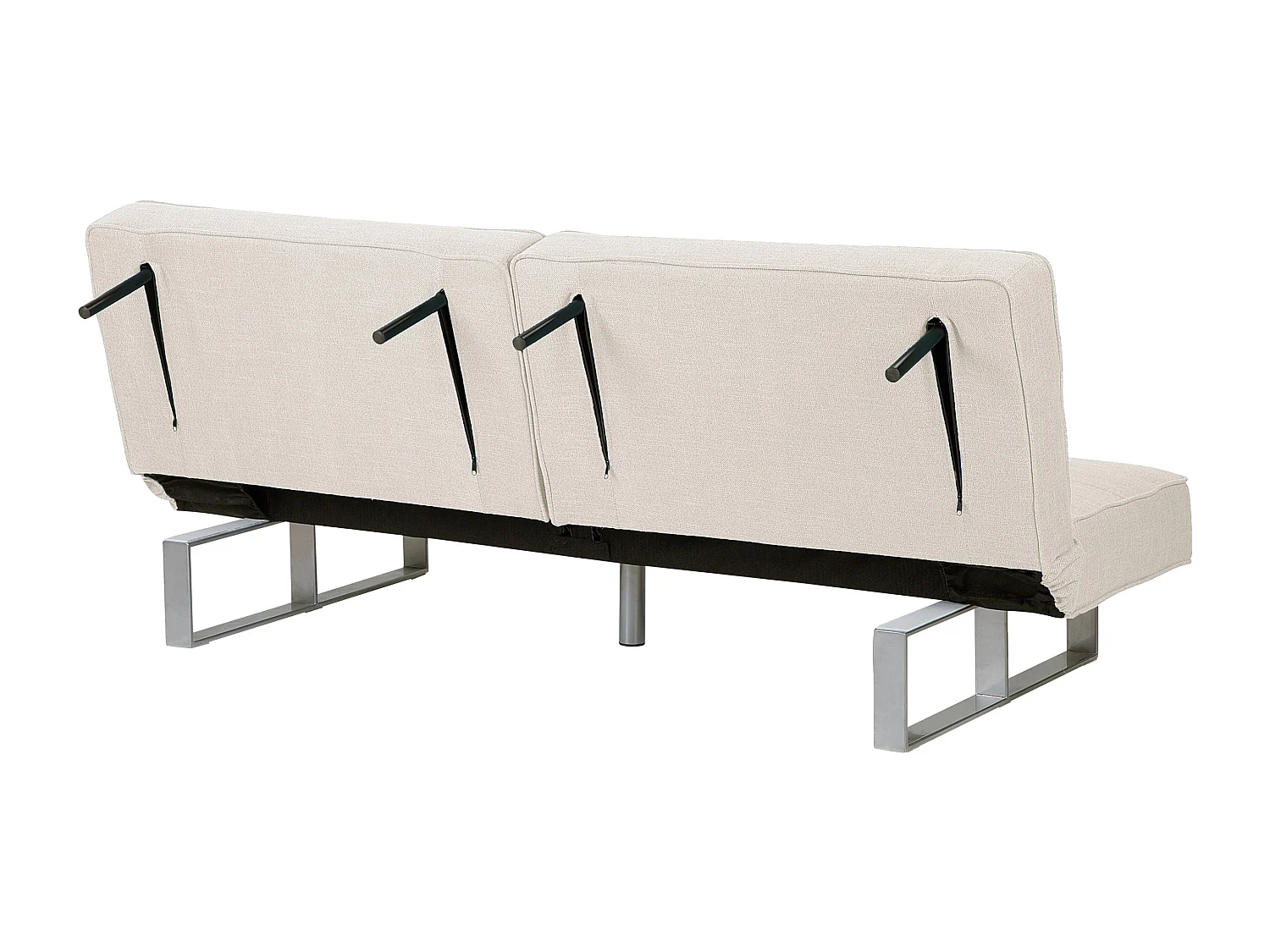 Slaapbank DUBLIN Stof Lichtbeige 3-zitter