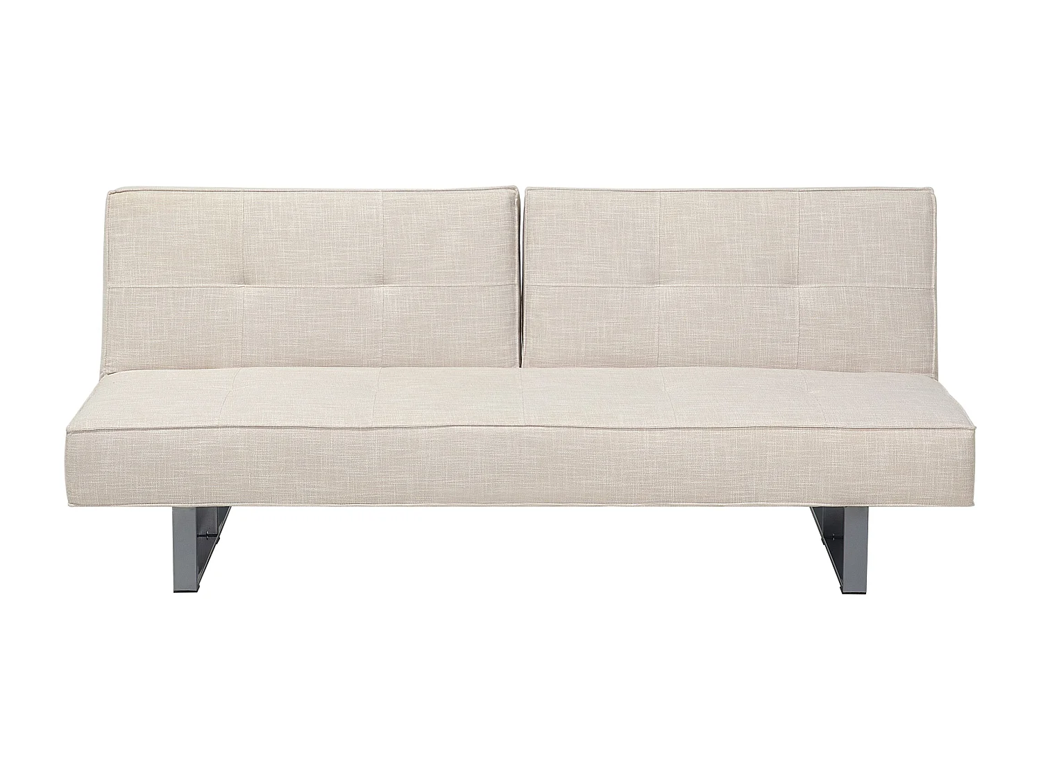 Slaapbank DUBLIN Stof Lichtbeige 3-zitter